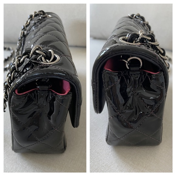 Chanel Black Mini Rectangular Patent Classic Flap Bag - Great Condition - Picture 6 of 11